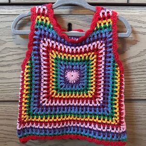 Colorful Crochet Kids Top